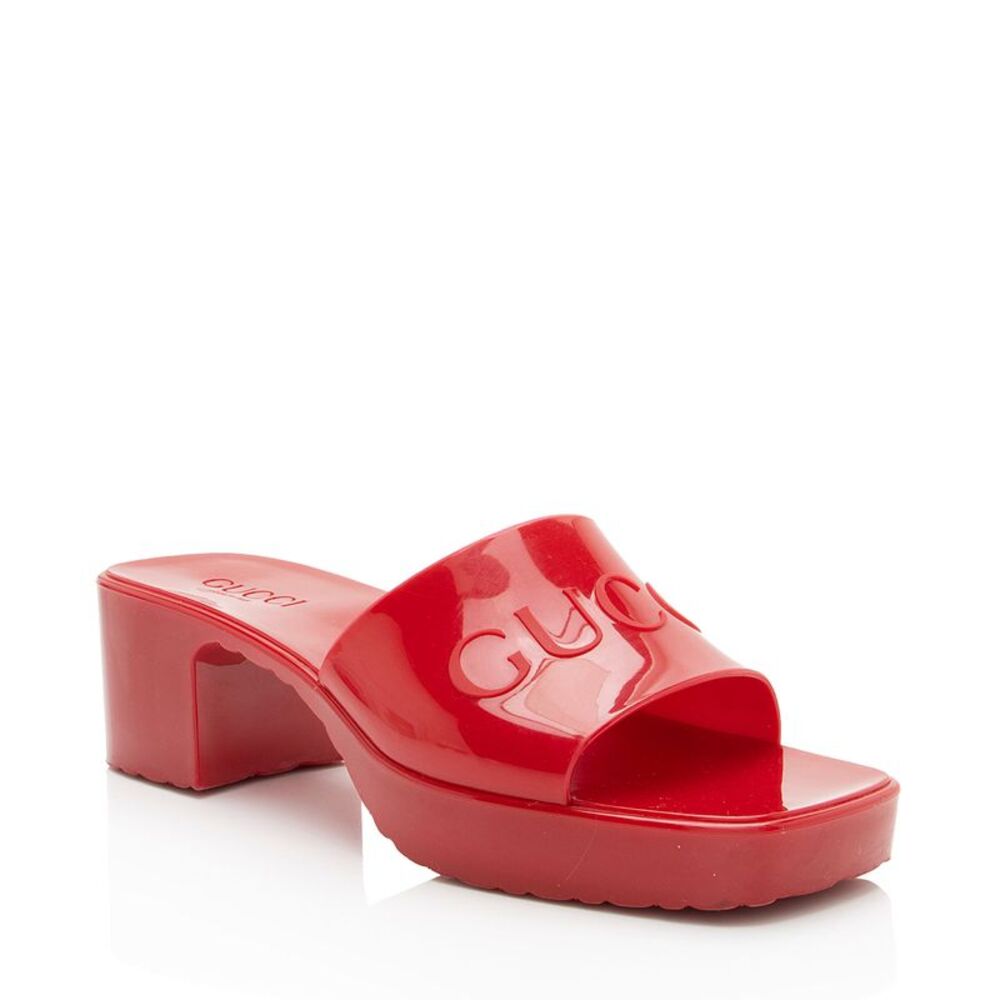 Gucci Rubber Slide Sandals - Size 9 / 39